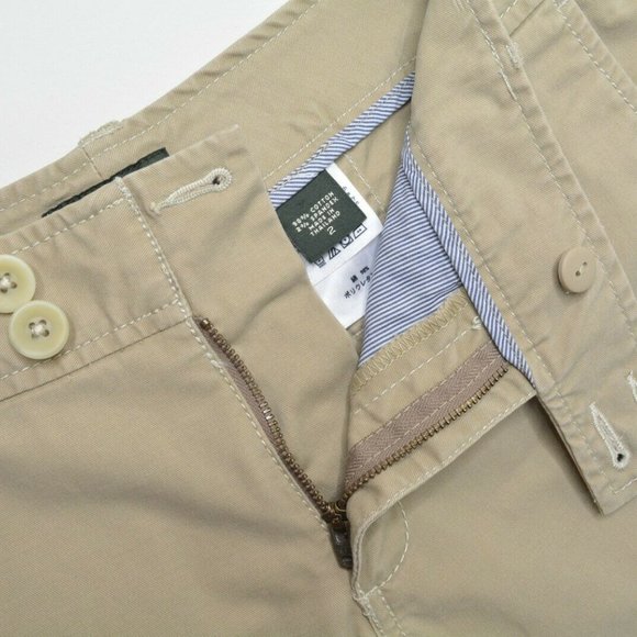 Eddie Bauer Size‎ 2 Womens MERCER Fit TAN Light BROWN Flap Pocket Khaki SHORTS - Picture 4 of 4